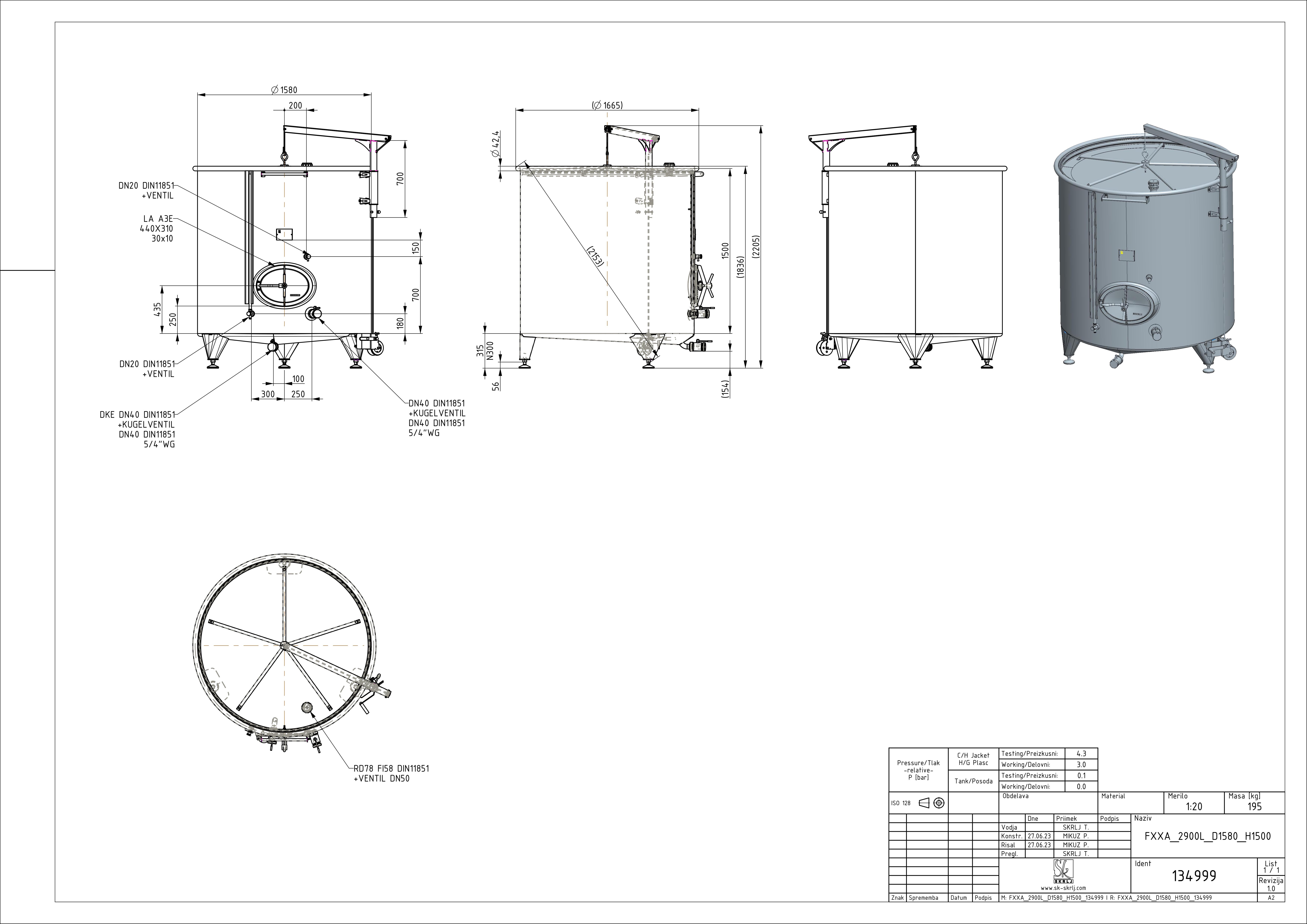 Storage tank with floating lid