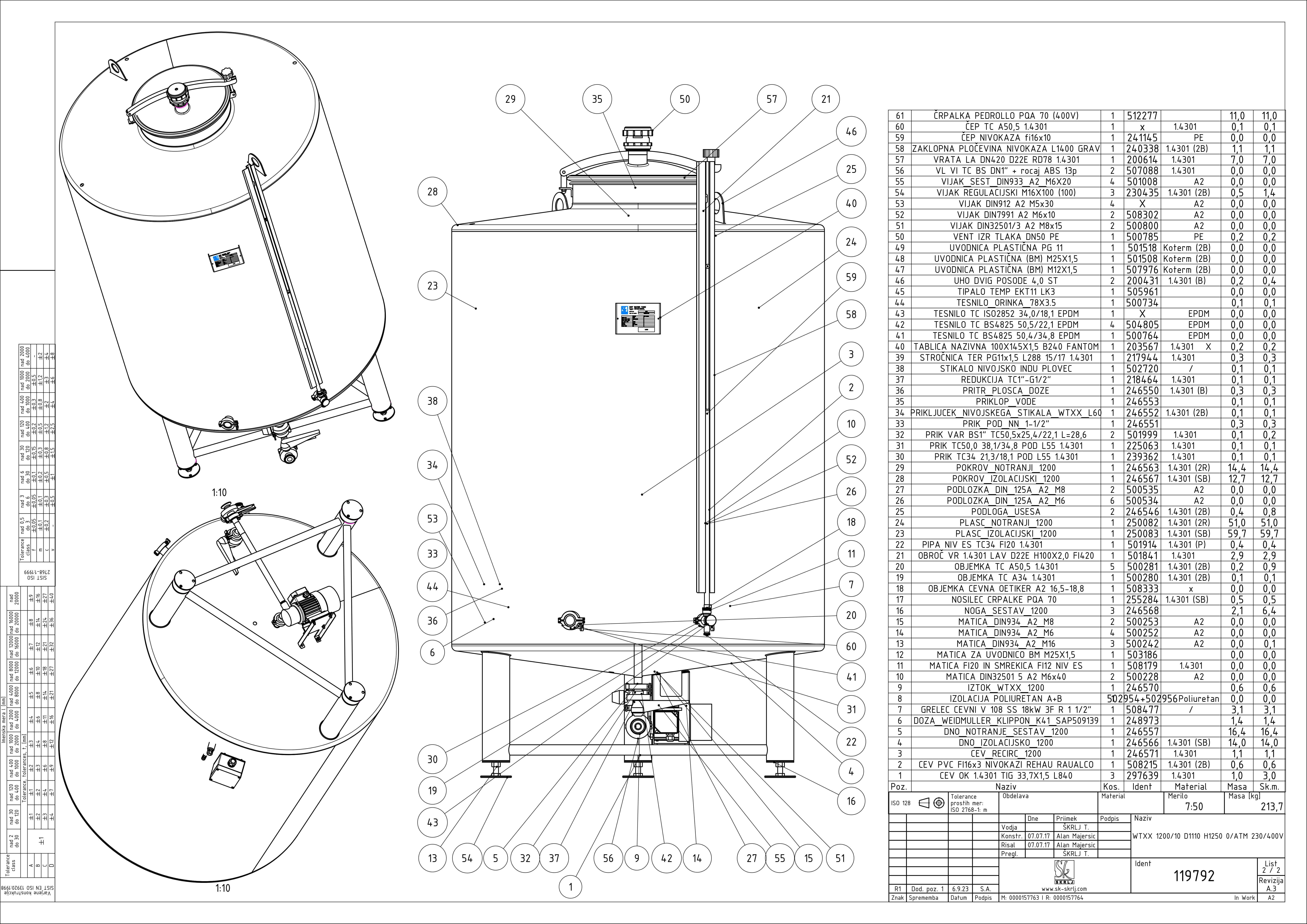 Hot water tank