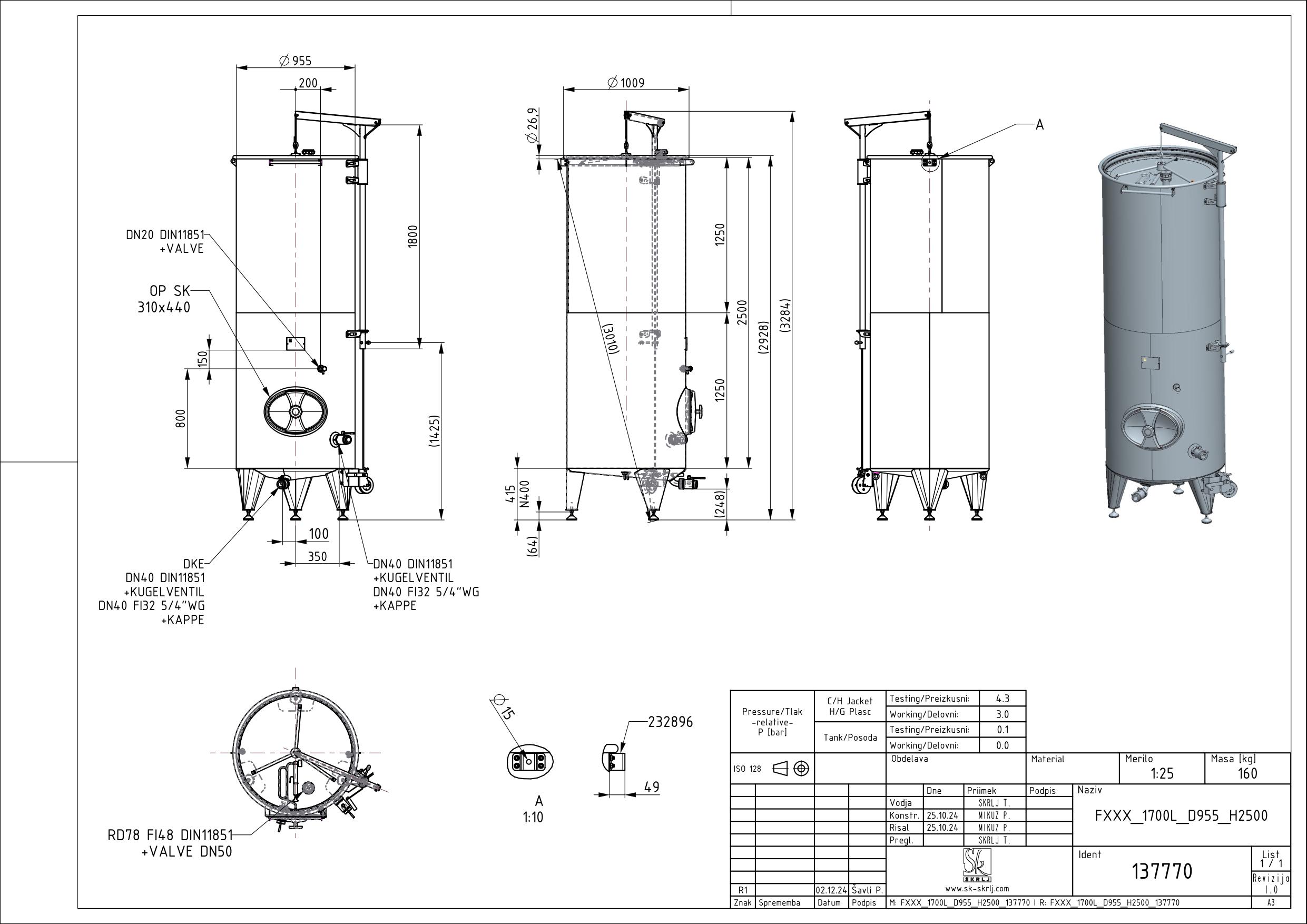 Storage tank with floating lid