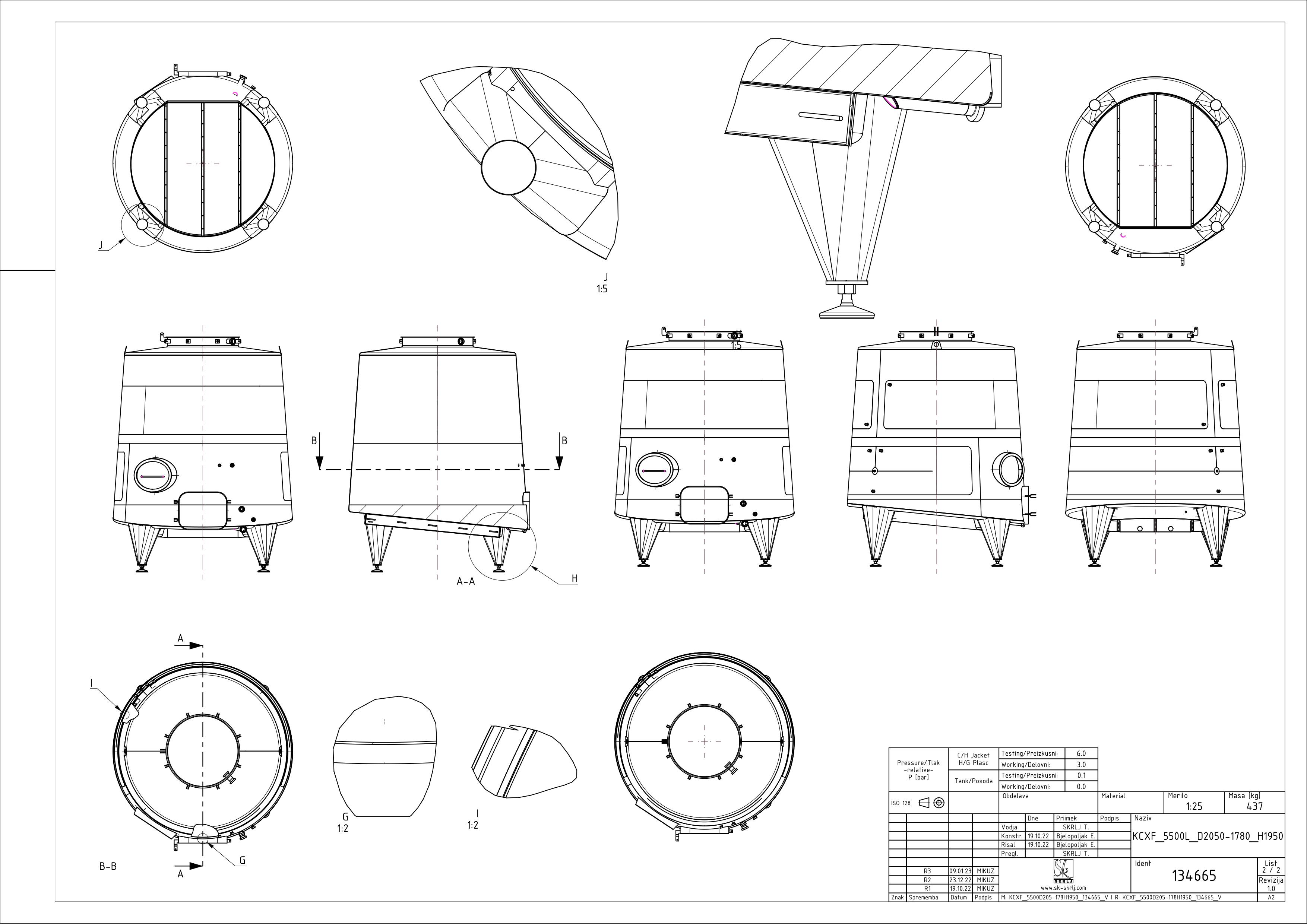 Cone-shaped fermenter KCX