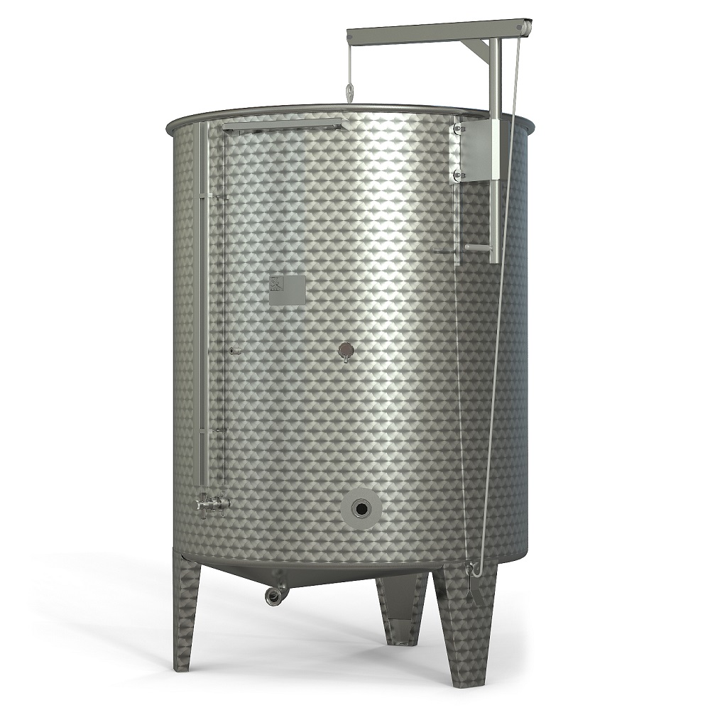 Storage tank with floating lid