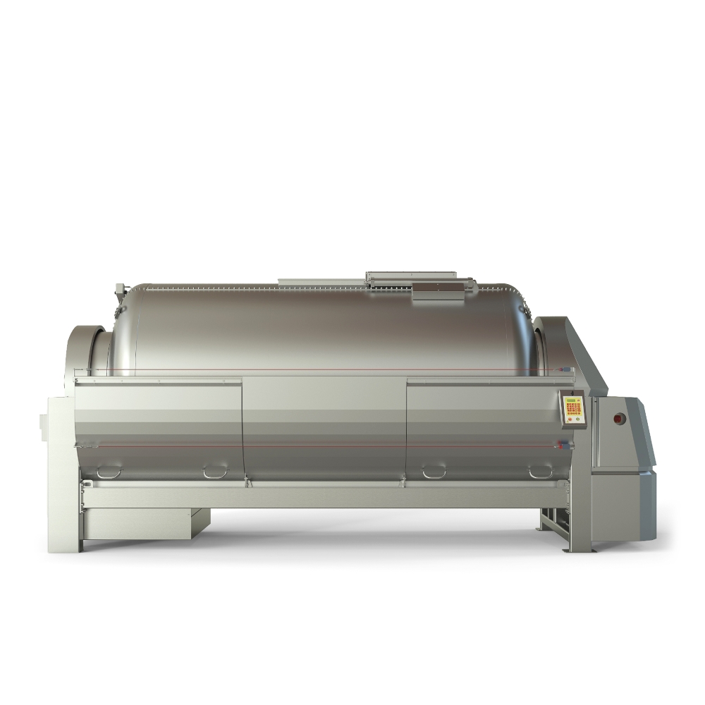 Pneumatic press type PST - closed pressing system, closed drum with internal drain channels